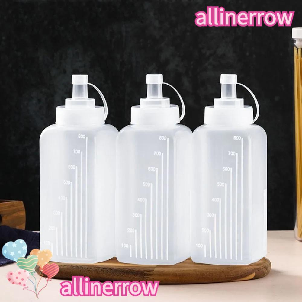 ALLINERROW 800/1000ml ขวดเครื่องปรุงรส, PE ขวดบีบซอสกันฝุ่น, อุปกรณ์ครัวขนมหวานอุปกรณ์ครัวป้องกันการ