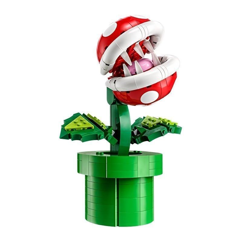 兼容乐高积木超级玛丽马里奥食人花力欧系列吞食花拼装玩具礼物0329