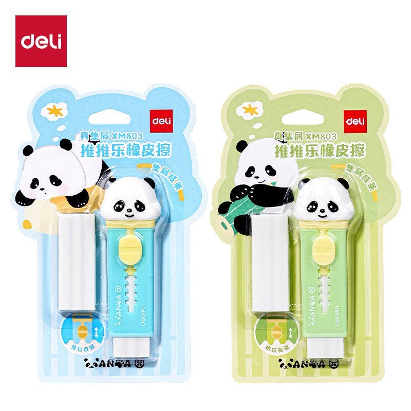 Deli XM803 Panda Real Chips Push Music Eraser (ผสม) (การ์ด)