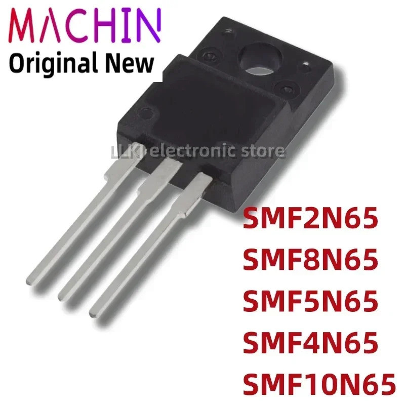 5 ชิ้น SMF2N65 SMF8N65 SMF5N65 SMF4N65 SMF10N65 TO-220F Field Effect ทรานซิสเตอร์