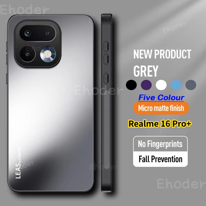 สําหรับRealme 16 Pro Plus 4G 5G 2026 เคสโทรศัพท์หรูหราสีAGพราวFrostedปลอกสําหรับRealme16Pro 16Pro + กันกระแทกปกหลัง
