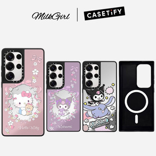 แม่เหล็กลูกไม้ขอบกระจกแมว Hard Samsung สําหรับ Samsung Galaxy S26 25 24 23 UItra S26 25 24 23 Plus กันกระแทกป้องกันปลอก