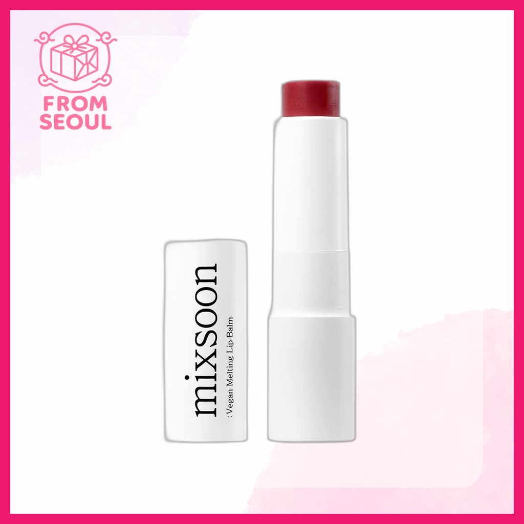 [Mixsoon] Vegan Melting Lip Balm (Dry Rose) 4.1g / Korean Lip Balm / Moisturizing Finish / ของแท้ 10