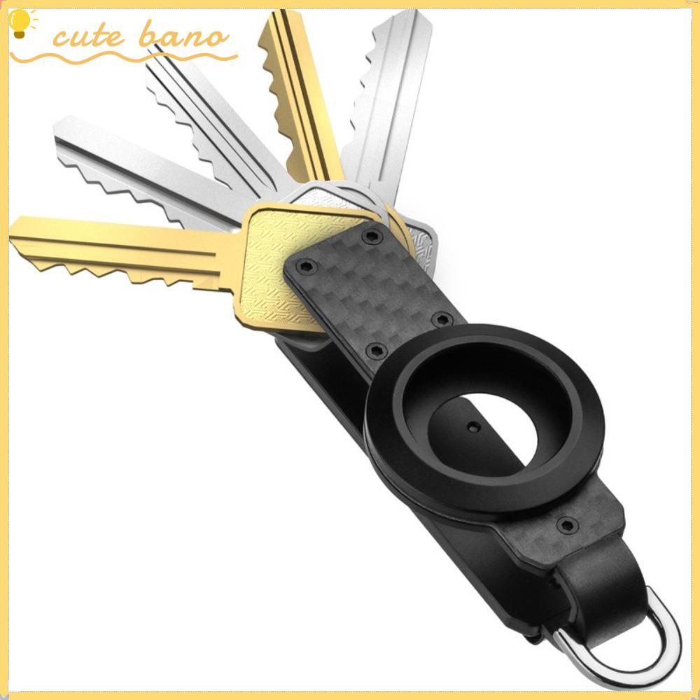 BANO Key Holder, Metal Holds 2-5 Keys Key Organizer, พวงกุญแจอลูมิเนียมอัลลอยด์สไตล์มินิมอลขนาดกะทัดรัดอัจฉริยะสําหรับ