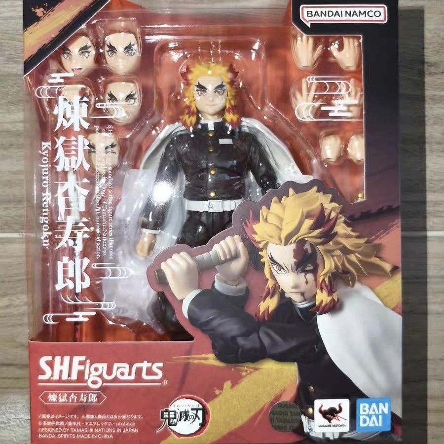 Bandai SHF Demon Slayer Blade Purgatory Kyojuro Yanzhu ฟิกเกอร์เคลื่อนย้ายได้