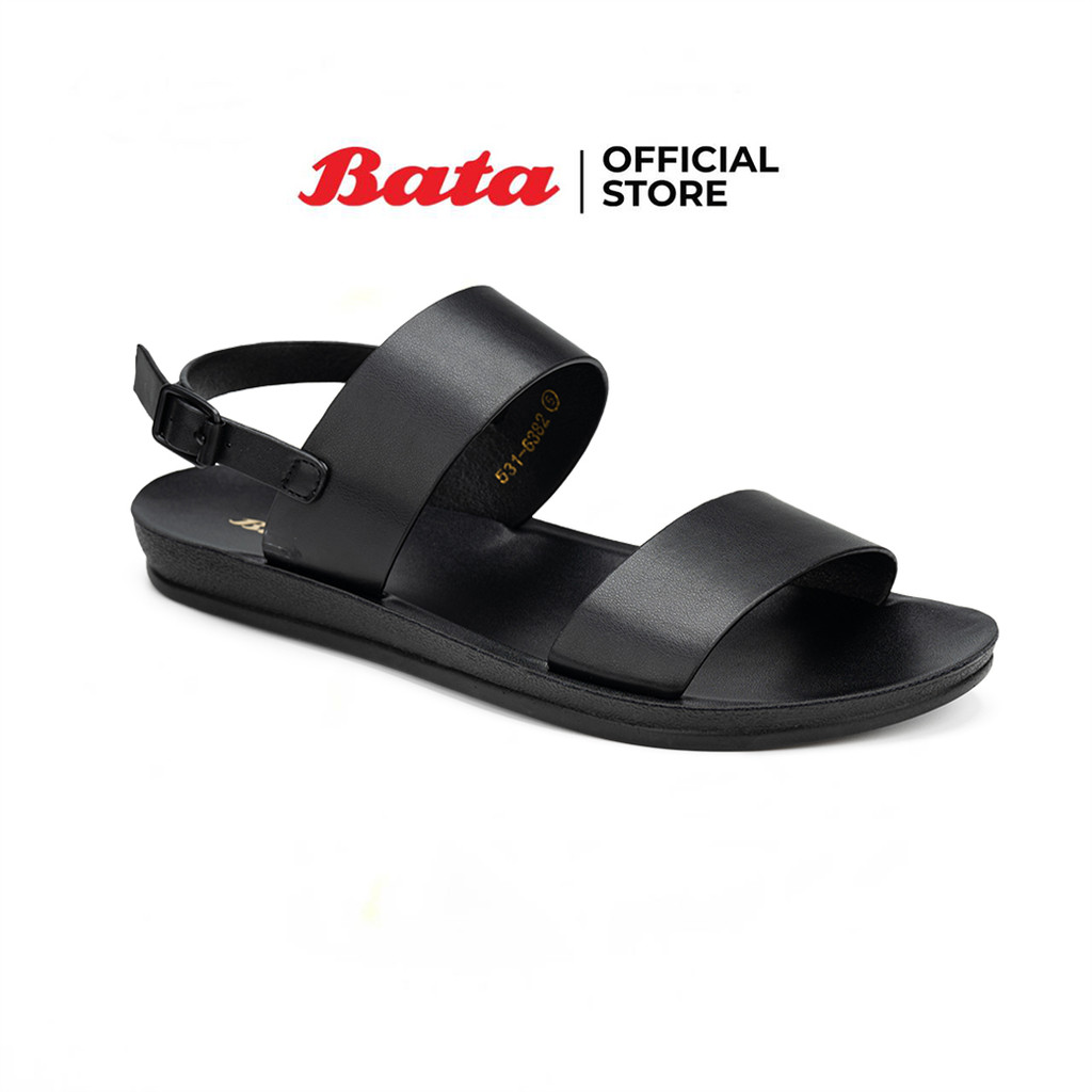 Bata บาจา รองเท้ารัดส้นแฟชั่น ส้นแบน สำหรับผู้หญิง รุ่น LEO สีดำ 5316382 สีเบจ 5318382