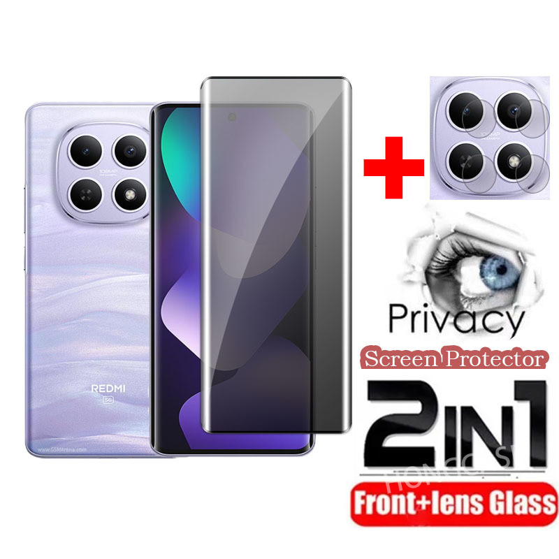 ป้องกันหน้าจอสําหรับRedmiหมายเหตุ15 Pro + Plus Note15 4G 5G 2025 3Dความเป็นส่วนตัวAnti-Spyกระจกนิรภัยเต็มรูปแบบกล้องเลนส์ฟิล์มฝาครอบ