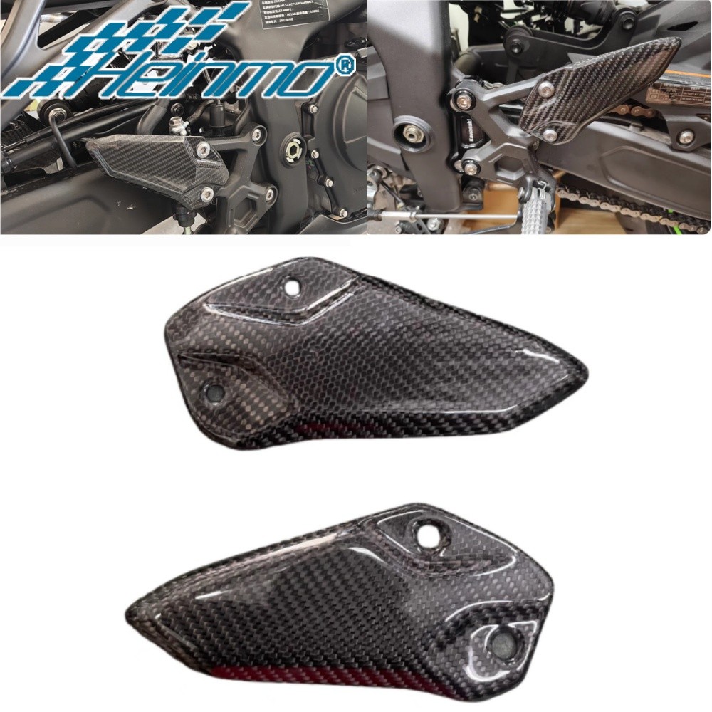 สําหรับ KAWASAKI ZX4R ZX4RR 2023 2024 ZX25R 2020-2022 2023 3K คาร์บอนไฟเบอร์ FootPeg เท้าด้านหลัง He