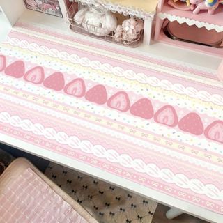 แผ่นรองเมาส์เค้กสตรอเบอร์รี่น่ารักการพิมพ์ ความละเอียดสูง แผ…