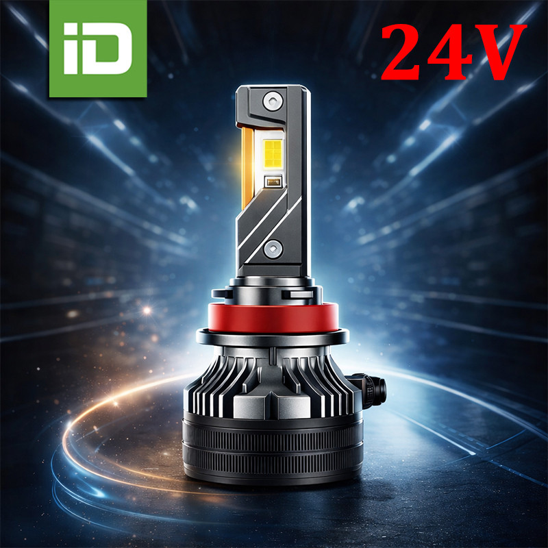 CARiD1คู่ 24V สำหรับรถบรรทุก ไฟหน้ารถยนต์ หลอดไฟตัดหมอก LED แสงสีขาว180W 38000LM H4 H11 H1 H7