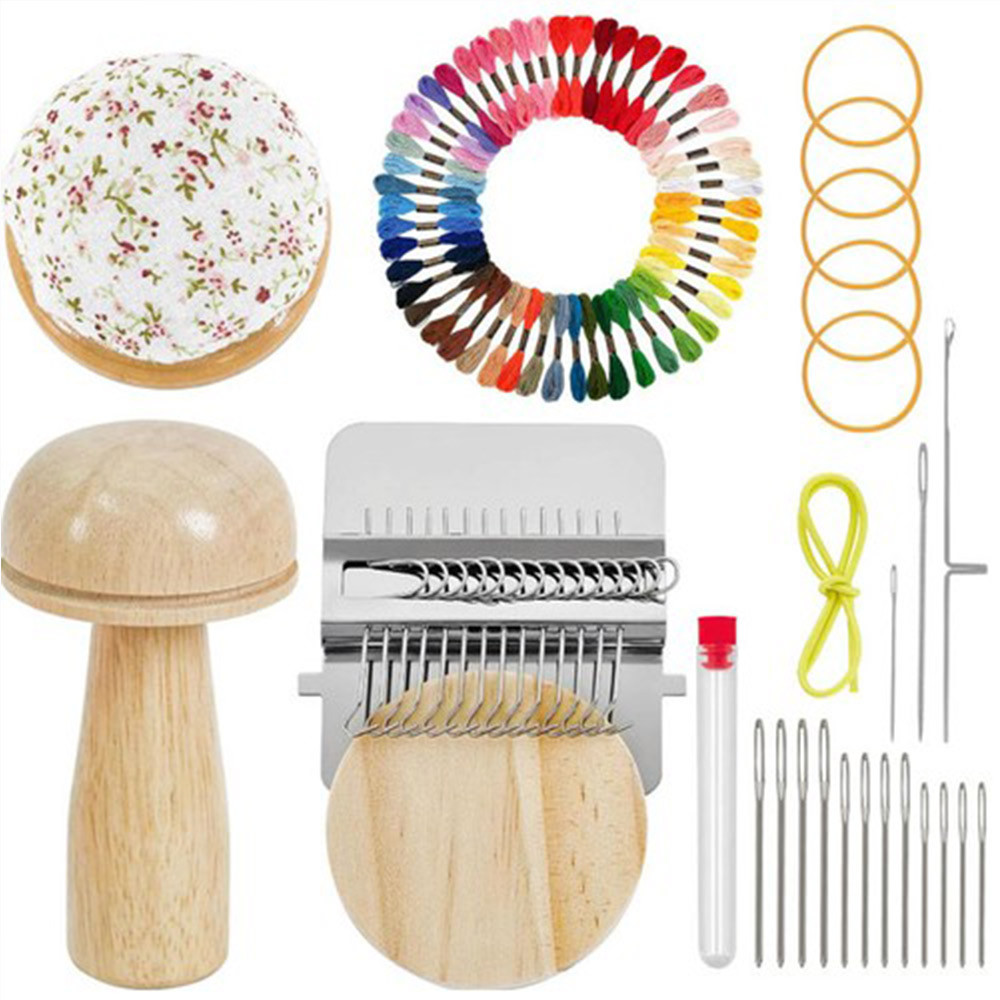 Portable Knit Patch Loom Kit for DIY Mending Holes Worn Spots – Easy Knit Patch Maker