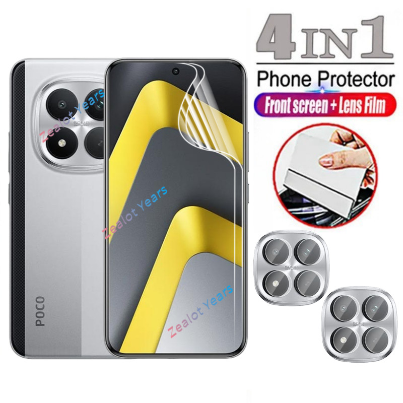 ฟิล์มไฮโดรเจล 4in1 สําหรับ iQOO 15R 5G Z11 Turbo 5G ป้องกันหน้าจอ Soft Fibre แก้วด้านหลังกล้องเลนส์ฟิล์ม