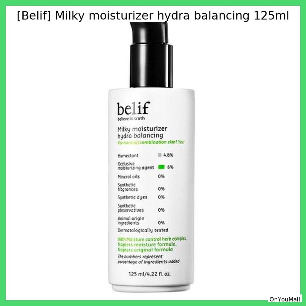 [Belif] Milky moisturizer hydra balancing 125ml / Hydrating, Balancing by OnYouMall