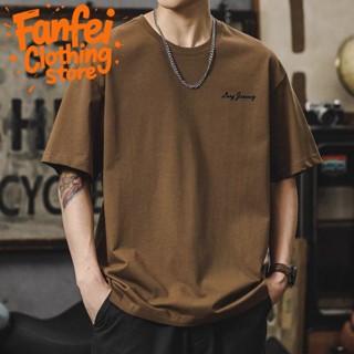 จัดส่งตลอด 24 ชั่วโมง Fanfei เสื้อผ้าฝ้ายแขนสั้นหลวมแฟชั่นฤด…