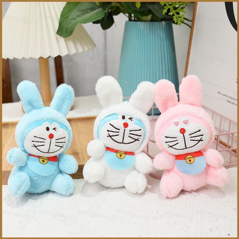 HQ น่ารัก Doraemon คอสเพลย์กระต่ายตุ๊กตาตุ๊กตาของขวัญสําหรับเด็กผู้หญิงกระเป๋าจี้ตุ๊กตาของเล่นสําหรั
