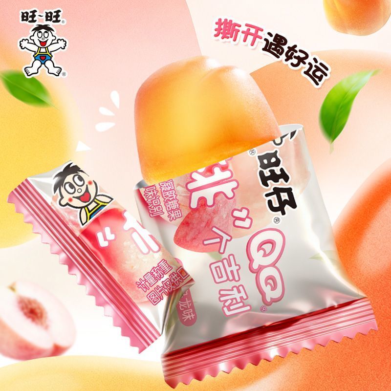 Wangzai งานแต่งงาน Candy งานแต่งงาน Candy Gummy Bulk qq สีขาวบาง Candy ผิวพีชรสแต่งงานพีช 000g Gummy