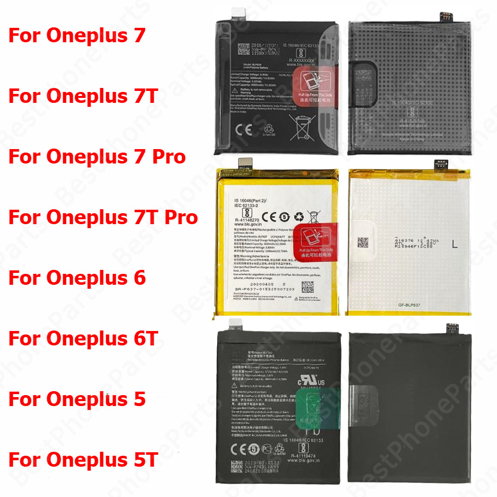 1Pcs แบตเตอรี่สําหรับ Oneplus 1 + 7 7T Pro 6 6T 5 5T BLP685 BLP743 BLP699 BLP745 BLP657 BLP637 โทรศั