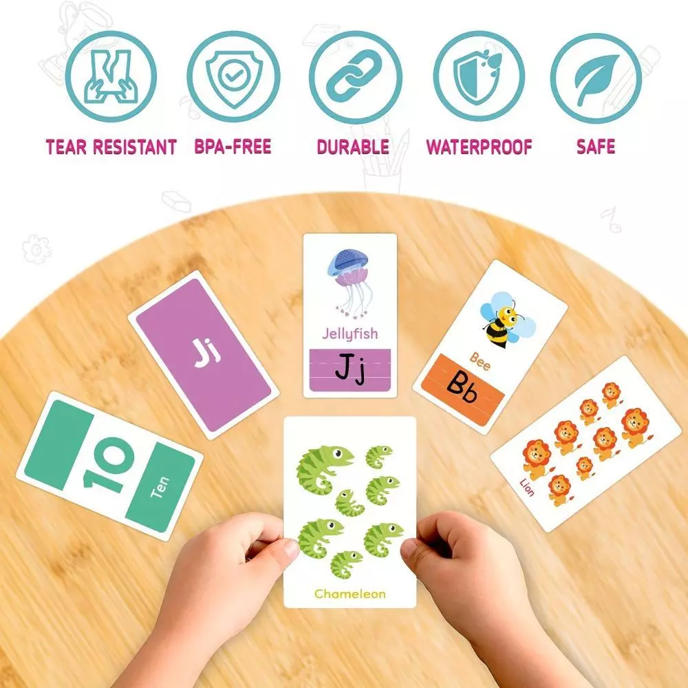 TIMEKEY แฟลชการ์ดสอนตัวอักษร ABC สำหรับเด็กวัยหัดเดิน D3N6 thumbnail 4