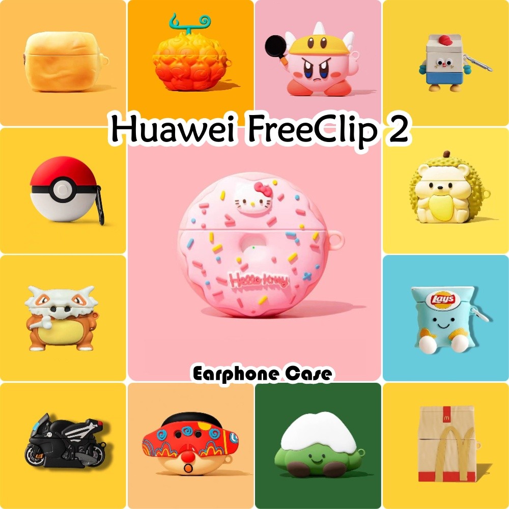 In StockFor Huawei FreeClip 2 Case Casing Soft Silicone Headphone Case Trend Cartoon Series NO.2