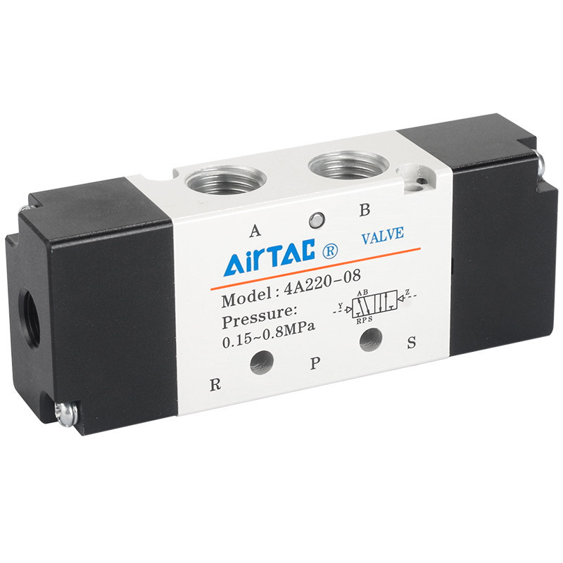 Airtac วาล์วควบคุมอากาศ 4A110/4A120/4A210/4A220/4A3104A320/4A410/4A420-M5-06-08-10-15 ยี่ห้อใหม่