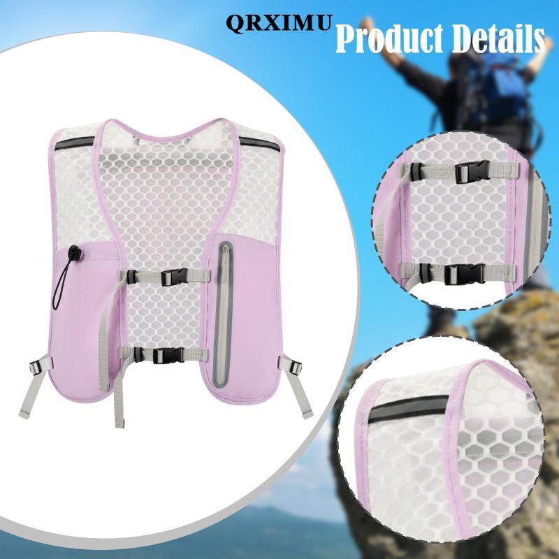 แจ็คเก็ตวิ่งระบายอากาศ มีกระเป๋าเป้สะพายหลัง และกระเป๋าหน้าสำหรับการใช้งานกลางแจ้งและการเดินป่า - รูปที่ 5