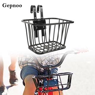 Gepnoo ตะกร้าแฮนด์บาร์หน้าจักรยาน พร้อมตะขอสีดำ เพิ่มประสิทธ…