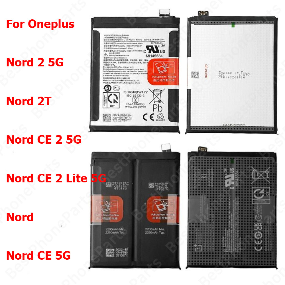 1 ชิ้นแบตเตอรี่สําหรับ Oneplus 1 + Nord CE 2 Lite 2T CE2 5G BLP861 BLP903 BLP927 BLP785 BLP845 โทรศั