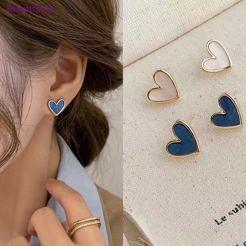 ต่างหู Brightstar 1 คู่ ดีไซน์ใหม่ Love Shape เหมาะสำหรับคนชอบความสดใหม่และใบหน้า oval หรือround fac
