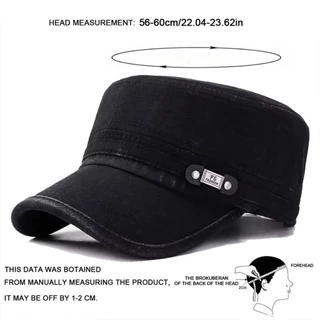 ของมาใหม่！หมวกแก๊ปทหาร หมวกเบเร่ต์ผู้ชาย ผ้าฝ้าย รอบศีรษะ56-60CM ปรับขนาดได้ ระบายอากาศ สไตล์วินเทจ สำหรับชายและหญิง