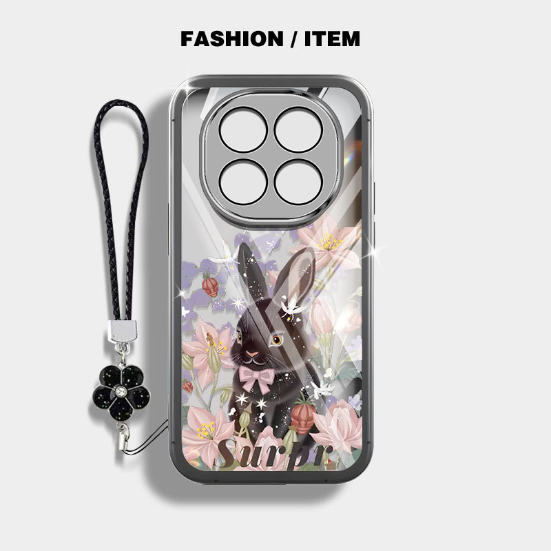VRQR สําหรับ Xiaomi Redmi Note 15 Pro Plus หมายเหตุ 15 Pro + 5G 4G Poco M8 Pro 5G Blooming ดอกไม้ Clear Anti Drop ซิลิโคนเคสโทรศัพท์พร้อมสร้อยข้อมือรัก