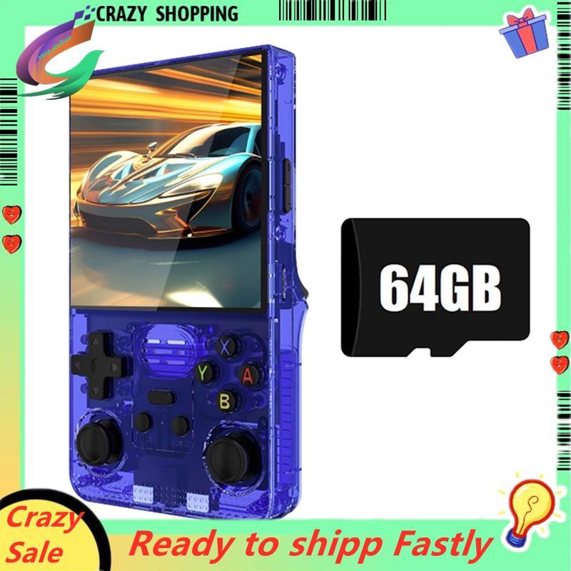 R39MAX มือถือคอนโซลเกม Retro 64G + 18000 + เกม 4 นิ้ว IPS หน้าจอสี 20 + Emulators เครื่องเล่นเกมแบบพ