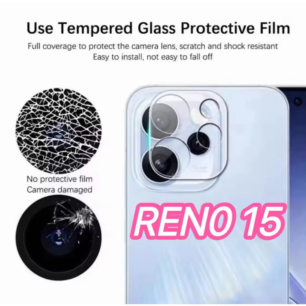 ฟิล์มกระจกเลนส์กล้อง สำหรับ OPPO Reno15 5G Reno15F Reno15Pro Reno15ProMax กันรอยกล้อง กันกระแทก ตรงรุ่น พร้อมส่ง