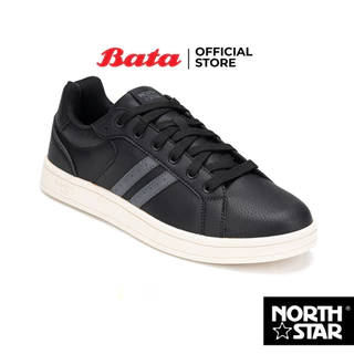 Bata บาจา North Star รองเท้าผ้าใบสนีคเกอร์ แบบผูกเชือก สำหรับผู้ชาย รุ่น COMPUS สีดำ 8206196 สีขาว 8201196