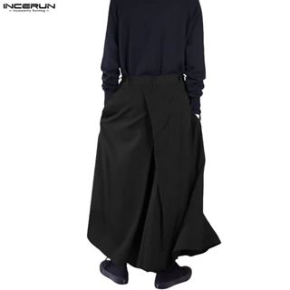 INCERUN Mens Deconstructed Clear Color silhouette Pants