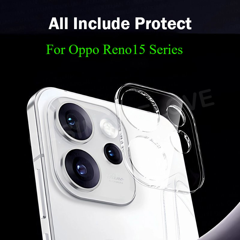 3 ชิ้น 3D กล้องเลนส์ป้องกันฟิล์มสําหรับOppo Reno 15 Pro Max Mini Reno15 F Pro 15F 15Pro 4G 5Gใสกระจกนิรภัยป้องกันปกหลัง