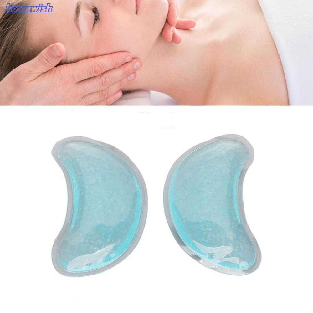 Homewish 2pcs Hot Cold Compress Gel Eye Pads Reusable Gel Eye Bag Patch Cooling Gel Eye Patch Gel Ey