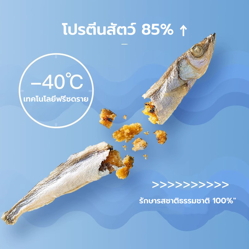 YGปลาไข่ฟรีซดราย ปลาไข่แท้ 100% เกรดA โปรตีนสูง ไม่ใช้วัตถุกันเสีย freeze dried pet treat ขนมแมว ขนมหมา สุขภาพดี ปลอดภัย - รูปที่ 4