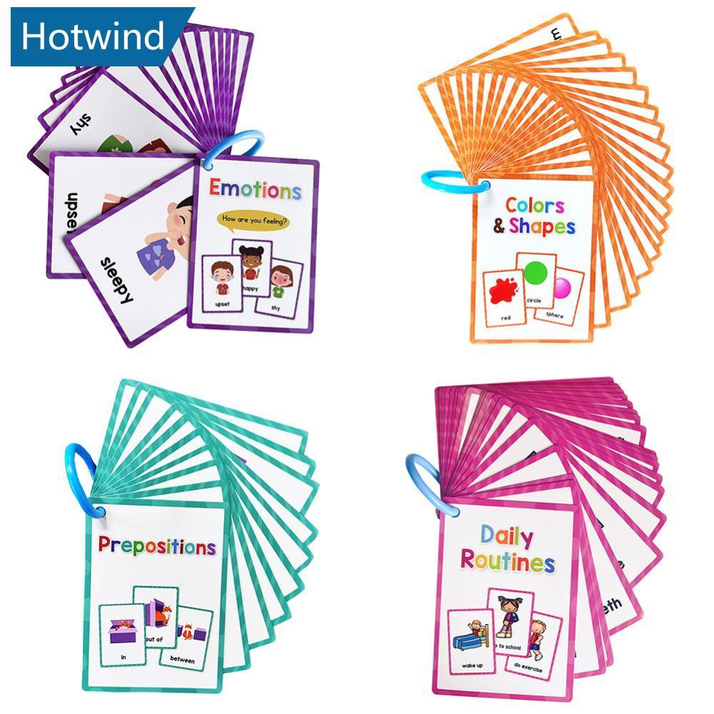 HW Interactive Double Side Montessori คําศัพท์ภาษาอังกฤษ Flashcards เด็ก Early Education โรงเรียนอนุ