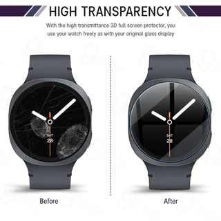 9Gadget - ฟิล์มกันรอย สำหรับ Samsung Galaxy Watch 8 / 7 / 6 (40mm) กระจกนิรภัย 2.5D เต็มจอ เคส สายนาฬิกา Tempered Glass