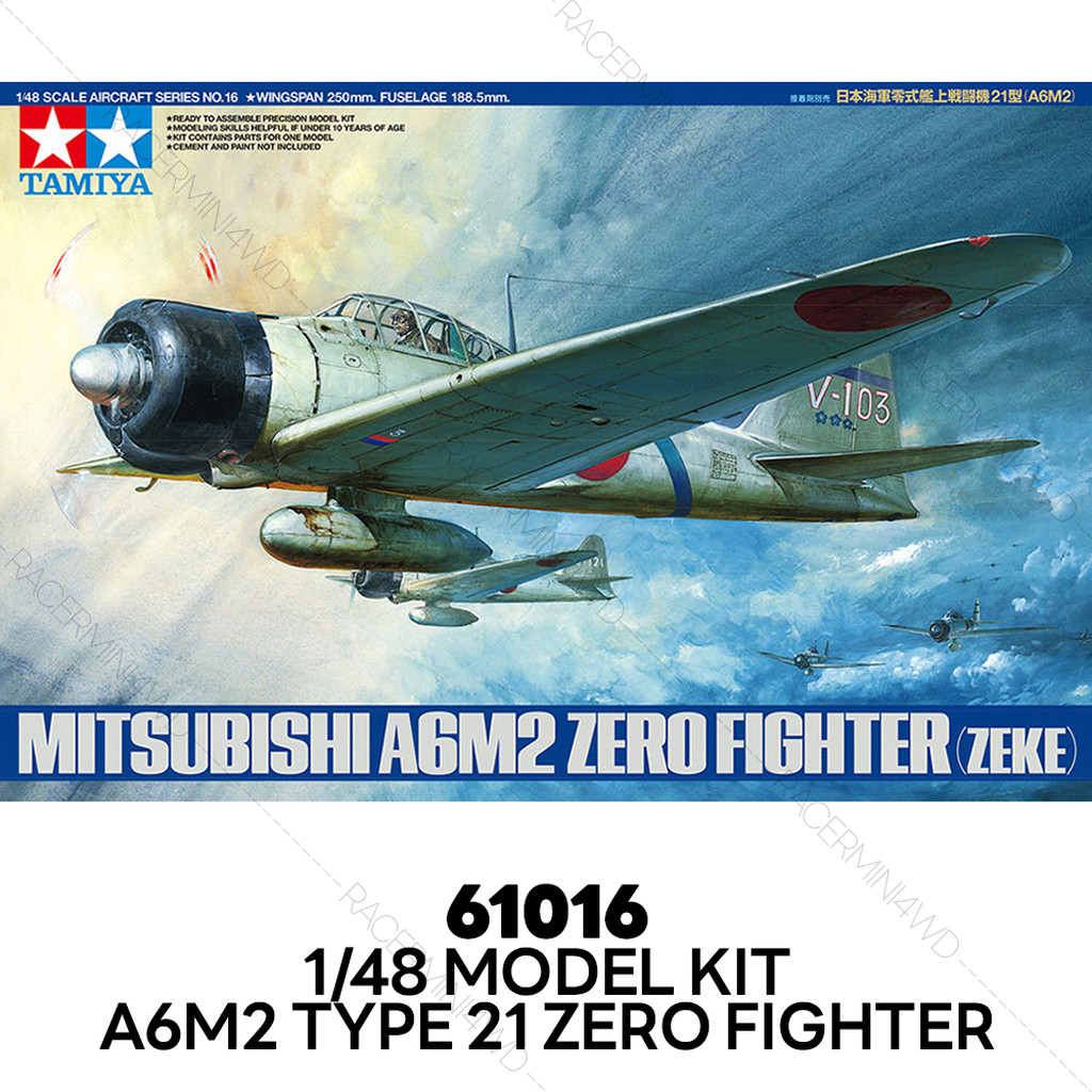 TAMIYA 61016 1/48 Model Kit A6M2 Type 21 Zero Fighter