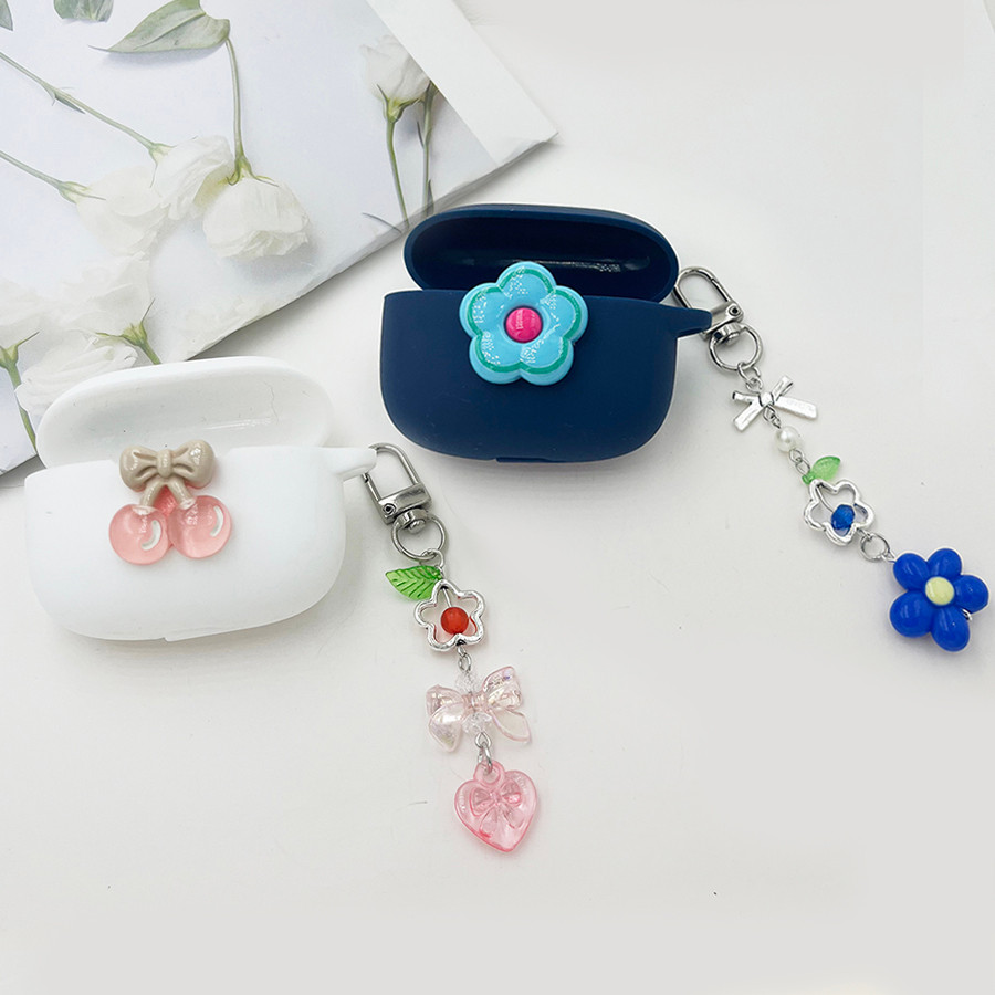ดอกไม้/ผลไม้สําหรับ Soundcore V20i/ V30i/P41i /AeroFit Pro /AeroFit 2 /AeroFit Pro กรณี keychian ซิล
