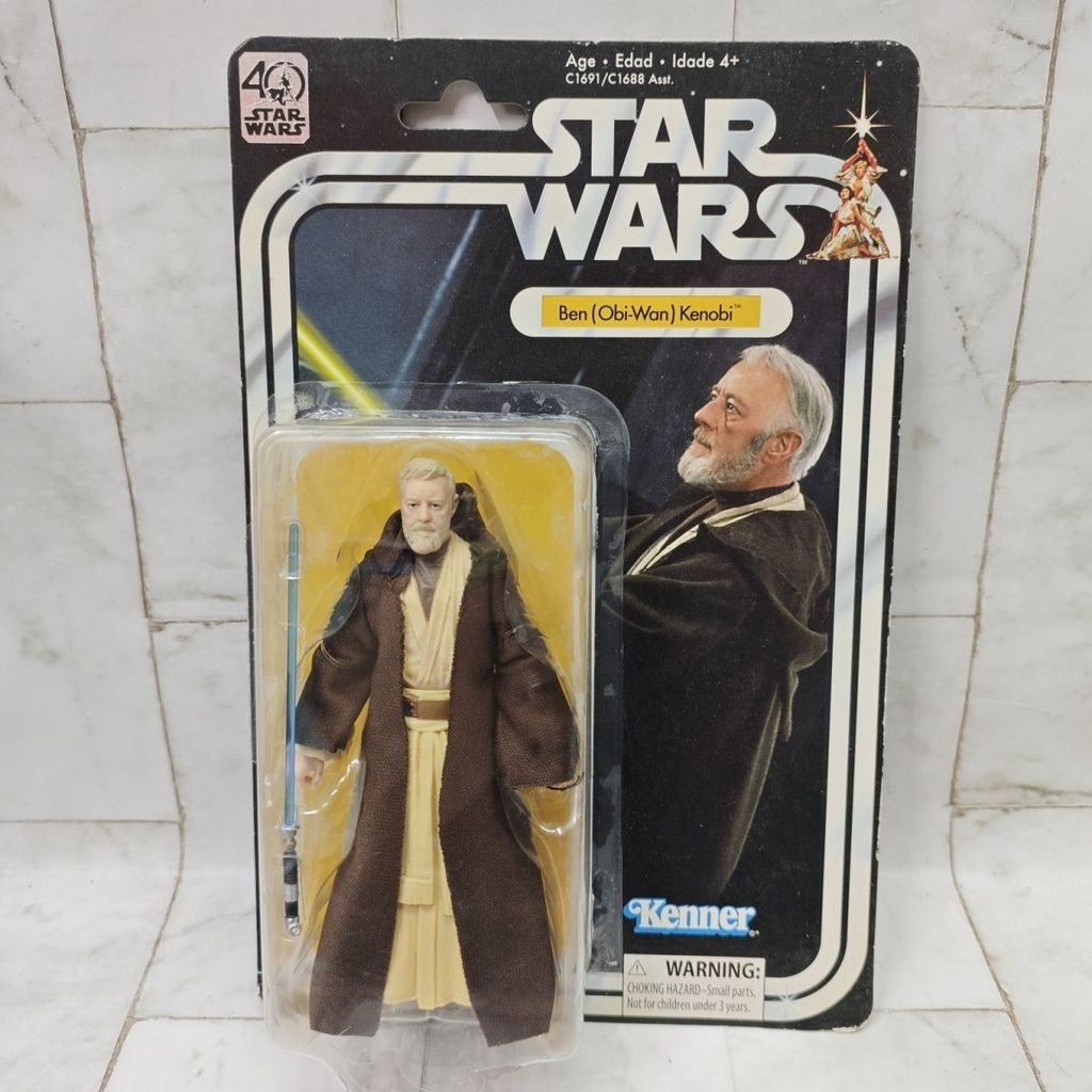 ผลิตภัณฑ์ใหม่ ข้อเสนอพิเศษ#孩之宝 Star Wars 40th Anniversary Wall Card Series ผู้สูงอายุ Obiwan 20cm Ac