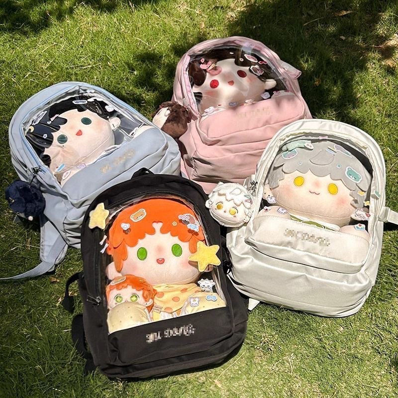 ตุ๊กตาผ้าฝ้ายทรงแบน 40 ซม. สำหรับใส่ในกระเป๋าน่ารักและนุ่ม ออกแบบมาเหมือนศีรษะนักเรียน
