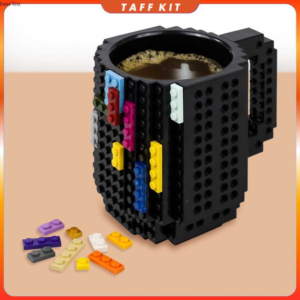 VKTECH แก้วน้ําสําหรับเด็กบล็อก Build-On Brick ของเล่นแก้ว 350ml - 936SN