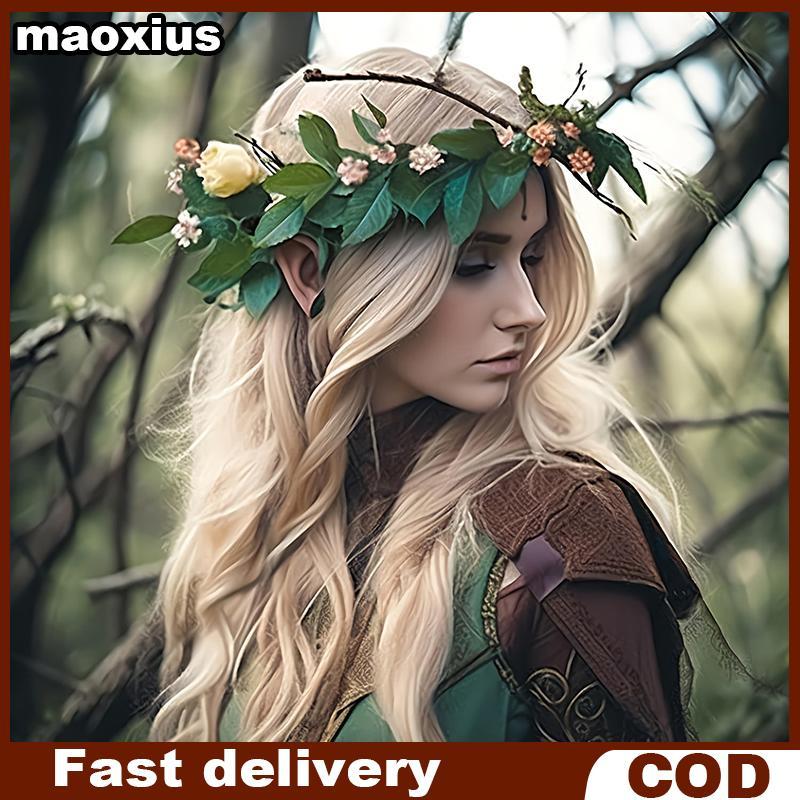 Maoxius Elf Ears สําหรับอุปกรณ์ประกอบฉากคอสเพลย์และหูยุติธรรมการเปลี่ยนแปลงเหมาะสําหรับอุปกรณ์คริสต์