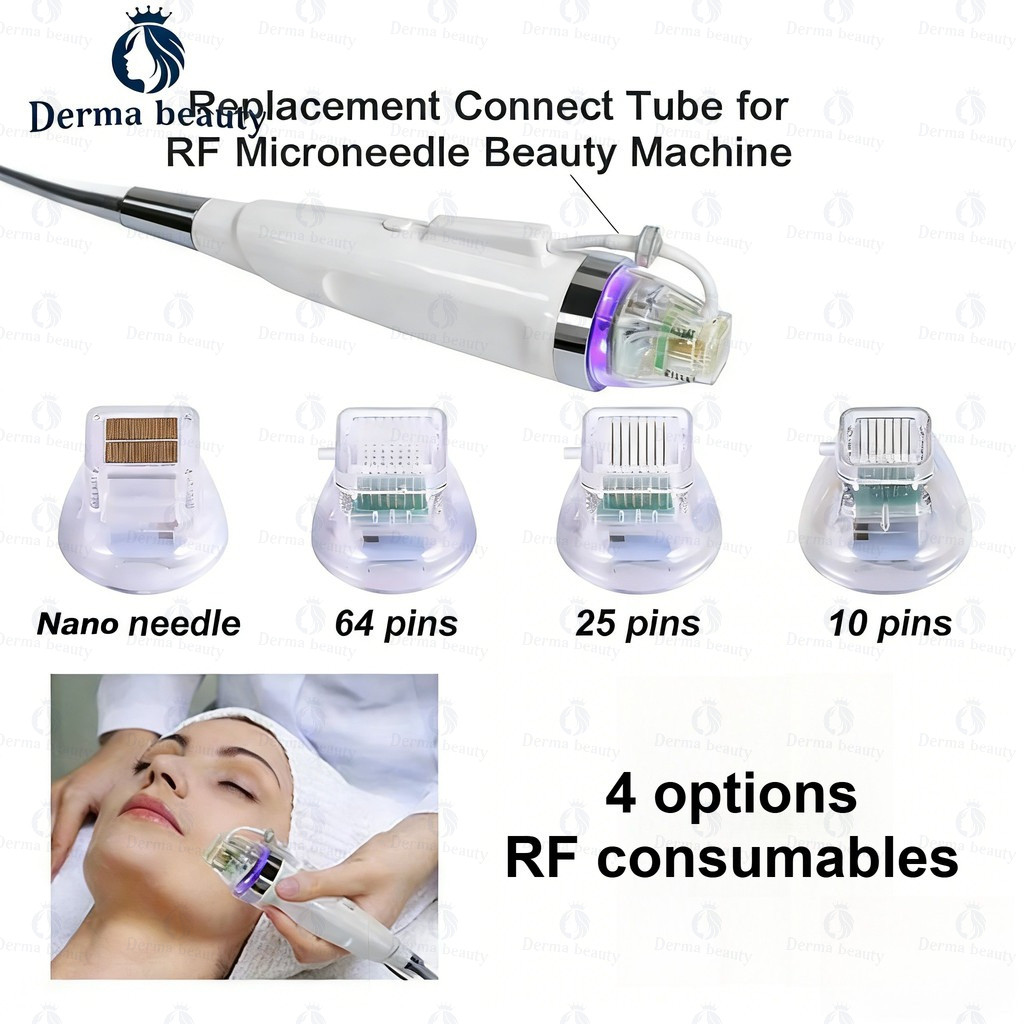 ตลับความถี่วิทยุ Microneedling 10 Pins 25 Pins 64 Pins Nanosoft Microneedlees ปลาย rf Fractional