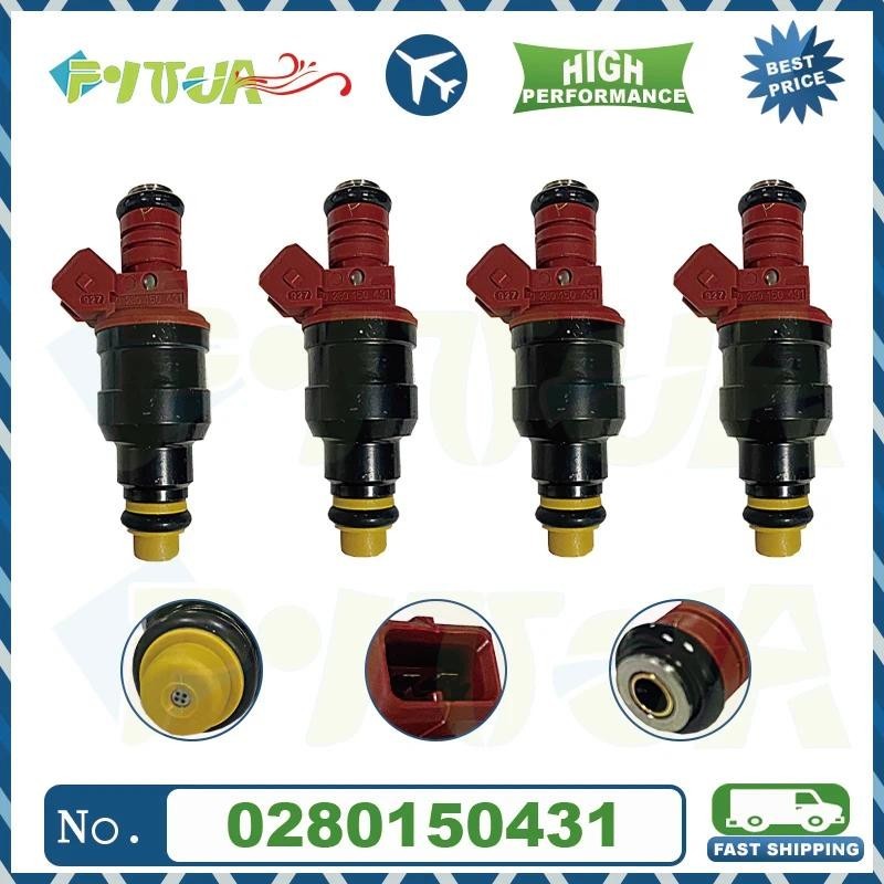 หัวฉีดน้ํามันเชื้อเพลิง 4 ชิ้น 0280150431 สําหรับ SAAB 9-3 900 9000 2.0L 2.3L I4 TURBO 94-01 0 280 1