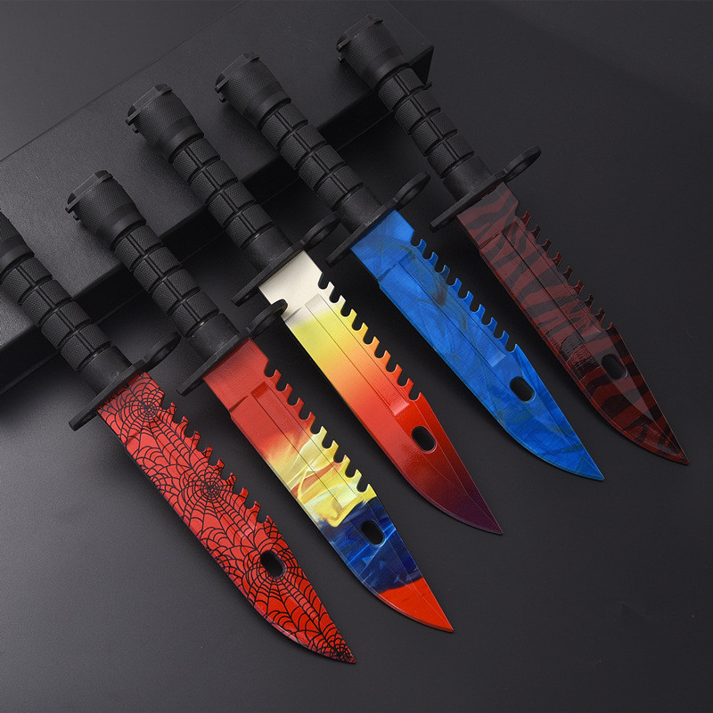CSGO Surrounding the game M9Bayonet Model Craft Toy Knife Plastic Training Knife Collectible Unsharp