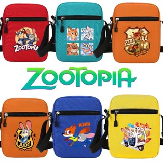 ซูโทเปีย กระเป๋าสะพายข้าง สีดำ พิมพ์สี่เหลี่ยมเล็ก เหมาะสำหร…