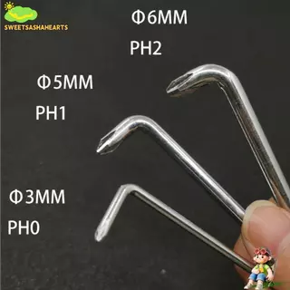 SWEE 3 ชิ้น/เซ็ตไขควงแบบพกพาข้อศอกโค้งงอแขนสั้น PH0 PH1 PH2 Double Headed